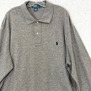 Vtg Polo Ralph Lauren Long Sleeve Polo Shirt Size 2XLT Preppy Classic Timeless